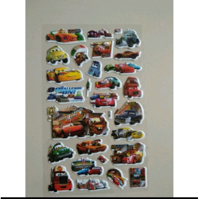 Jual Stiker anak timbul CARS 12x20cm | Shopee Indonesia
