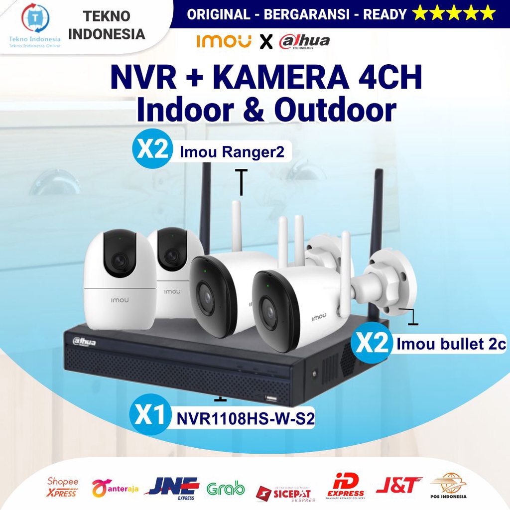 Jual PAKET CCTV IMOU Ranger 8 Channel 3MP - Bullet 2E 3MP Wireless NVR ...