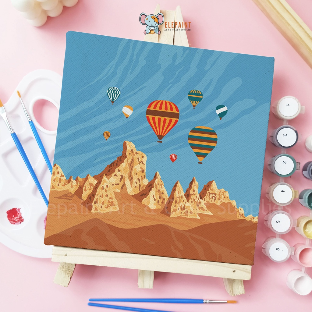 Jual Painting by number canvas 20x20 Lukisan Travel World New York City