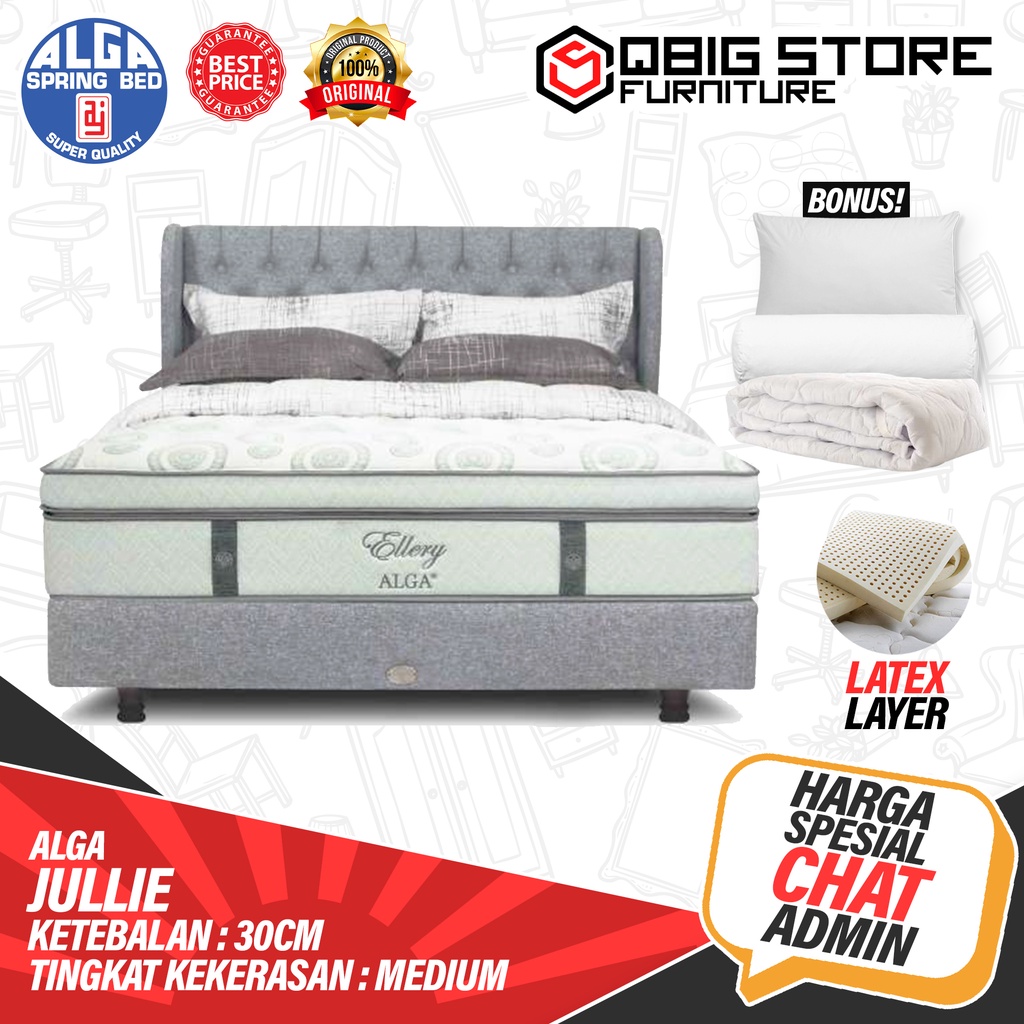 Jual Kasur Springbed ALGA Jullie Spring bed Full Set Shopee Indonesia