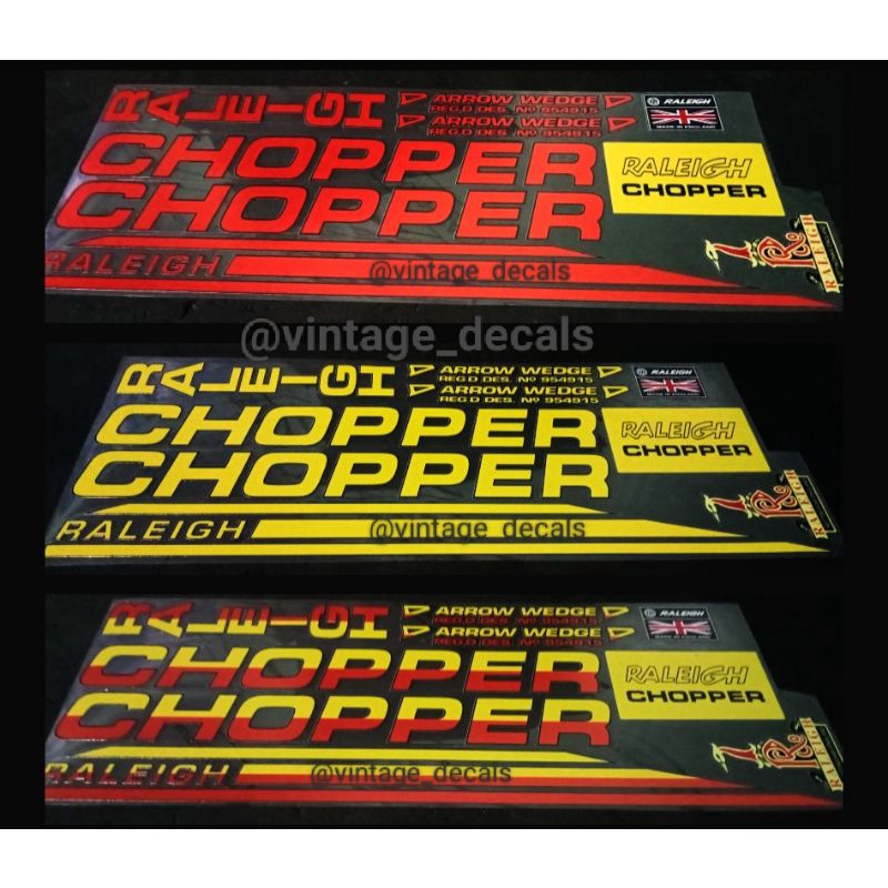 Jual sticker decals sepeda Raleigh CHOPPER MK2 MK1 sprint GT | Shopee ...