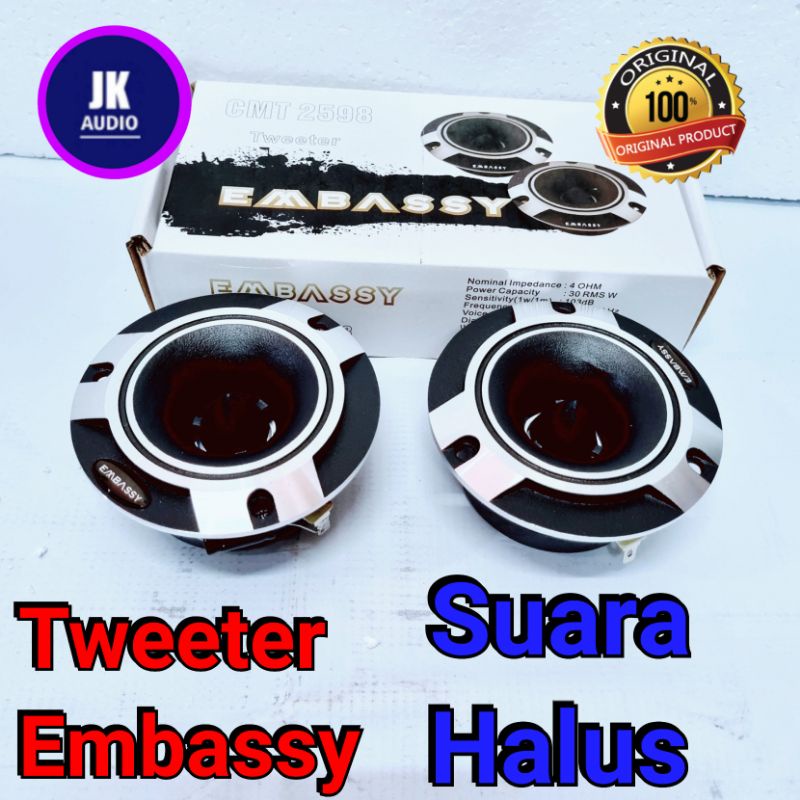 Jual Tweeter Embassy CMT-2598 Tweeter Titanium 4 Inchhi Tweeter Audio ...
