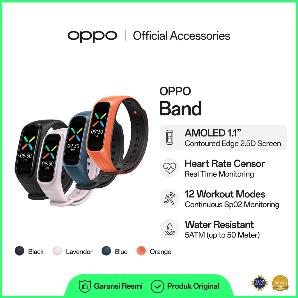 Jual OPPO Band [Exercise Mode, Health Monitor] OPPO Official