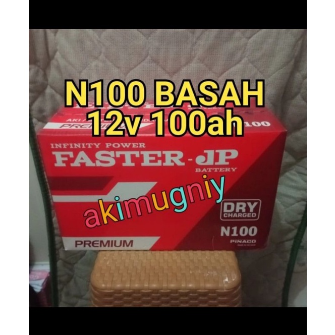 Jual aki n100 basah 12v 100ah genset taft truck kapal | Shopee Indonesia