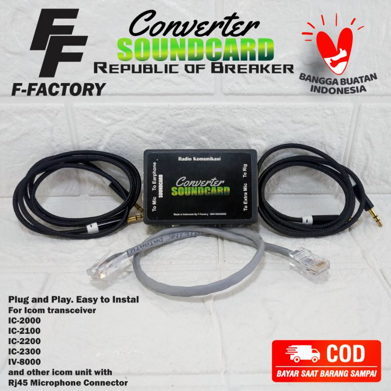 Jual Converter Soundcard / Mixer / Micom Radio Komunikasi Rig Icom IC ...
