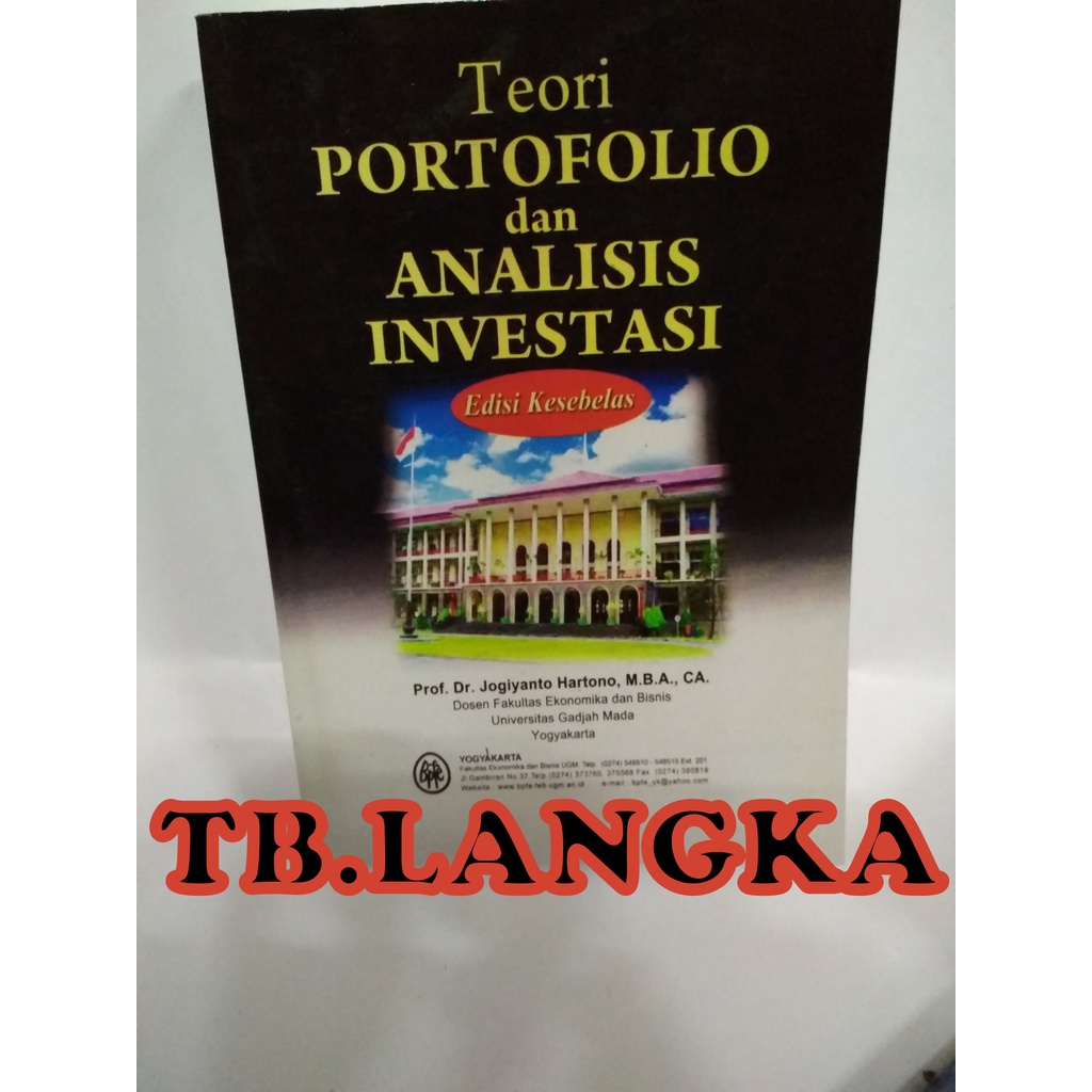 Jual TEORI PORTOFOLIO DAN ANALISIS INVESTASI EDISI 11 - JOGIYANTO ...