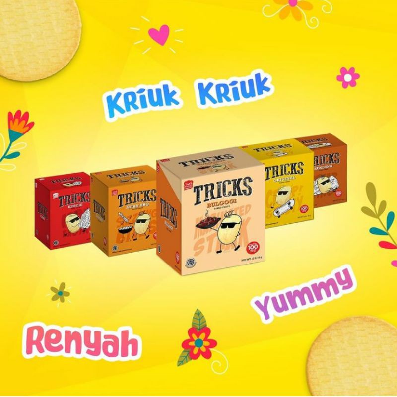 Jual Snack Kentang Tricks Baked Naked Potato Crisps Asian Bbq Original