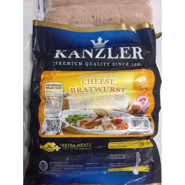 Jual Sosis Kanzler Sosis sapi Cheese Bratwurst Kanzler 360g | Shopee ...
