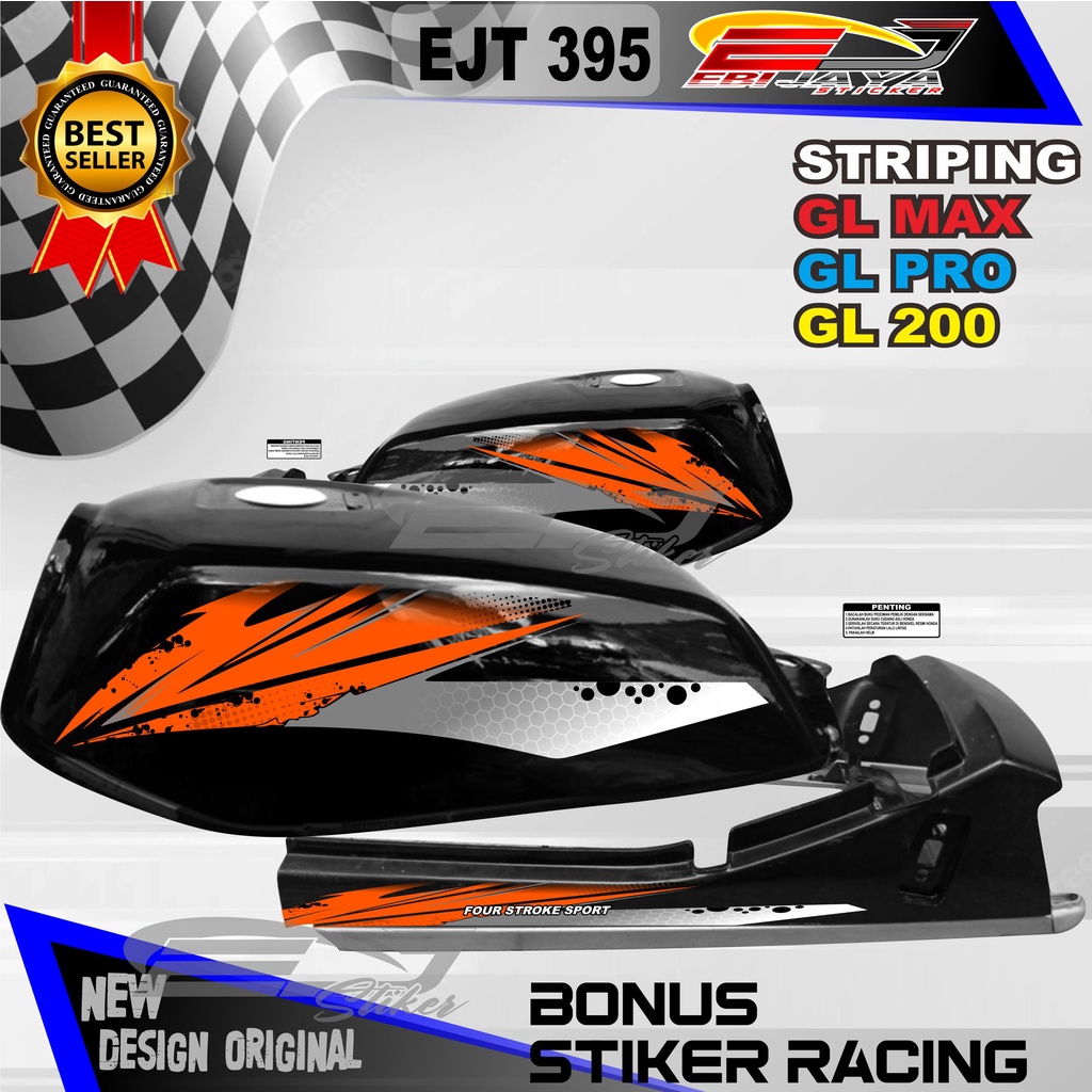 Jual striping motor gl max gl pro gl neo tech variasi hologram / stiker ...