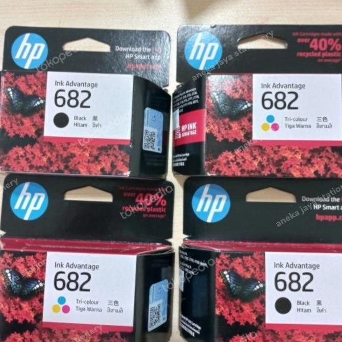 Jual Tinta HP 682 black & tri-colour original | Shopee Indonesia