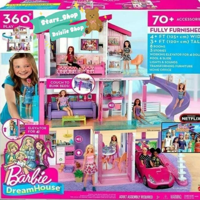 Jual Barbie Dreamhouse 3 Floor Original/ Mainan Rumah Barbie Besar 3 ...