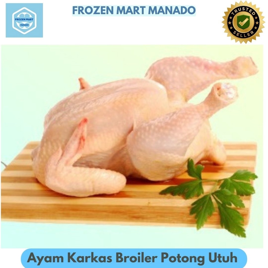 Jual Ayam Karkas Broiler Potong Utuh 0 9 1kg Frozen Mart Manado