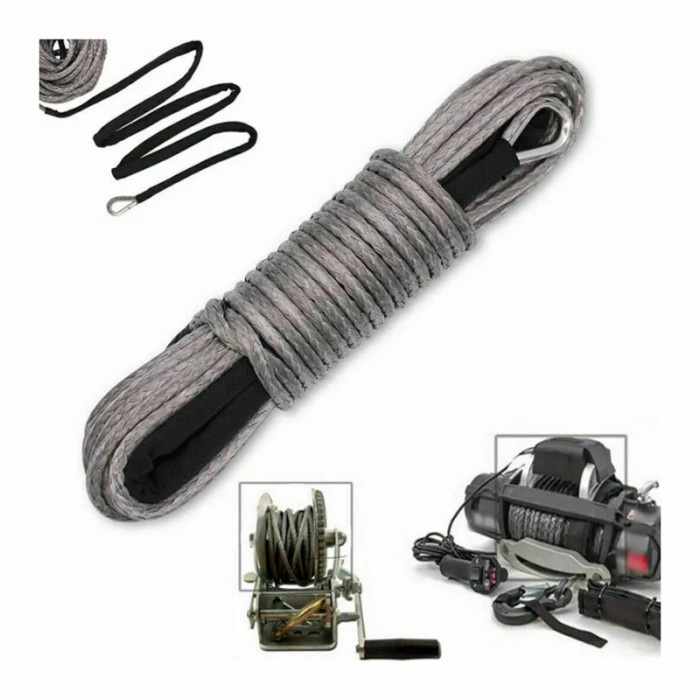 Jual Tali sling plasma synthetic DYNEEMA winch rope 5,5mm 15meter