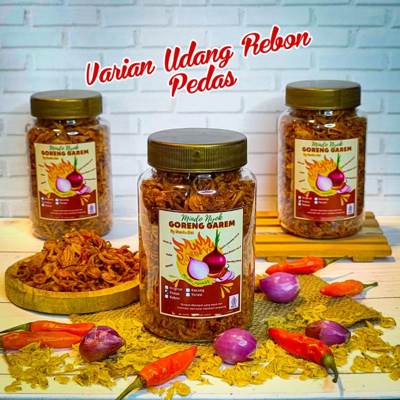 Jual Bawang Goreng Varian Udang Rebon Khas Betawi Goreng Garem Mindo Nyok Bawang Murni