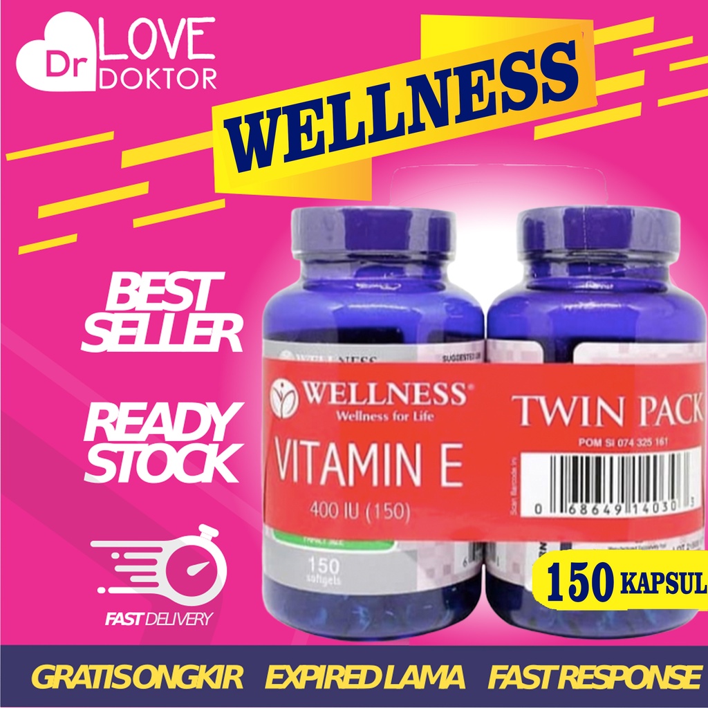Jual WELLNESS NATURAL VITAMIN E 400 IU 400IU ANTIOKSIDAN DAYA TAHAN
