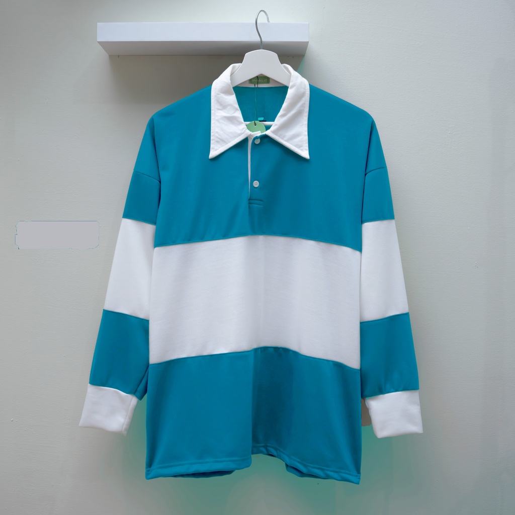 Jual Vintage Rugby Polo Shirt Kaos Pria Wanita Lengan Panjang Shopee