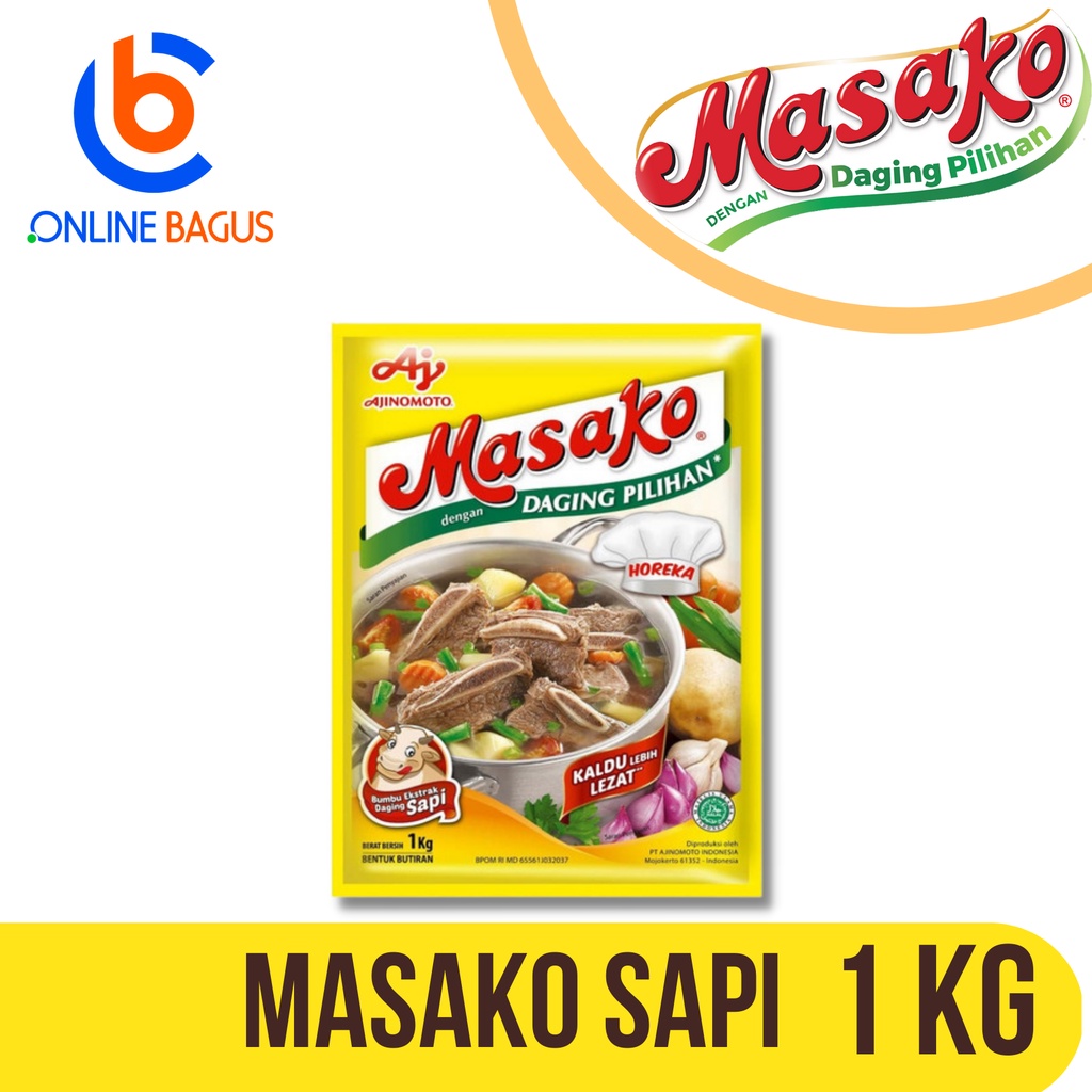 Jual Masako Ayam Sapi Bumbu Kaldu Penyedap Rasa Kemasan 1kg Shopee Indonesia