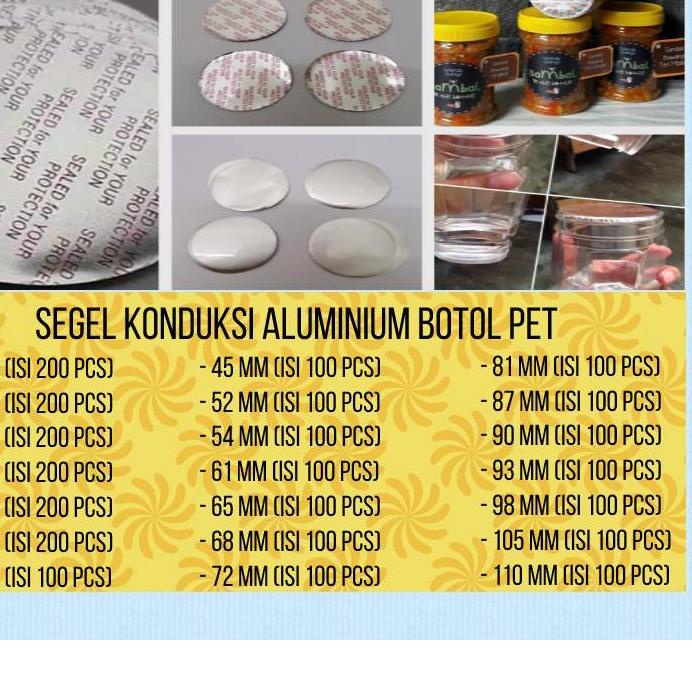 Jual Depan Segel Seal Aluminium Foil Untuk Botol Pet Botol Sambal