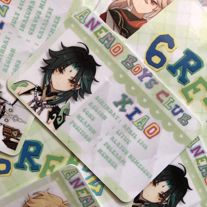 Jual genshin impact id card / anemo boys club id card (venti, xiao ...