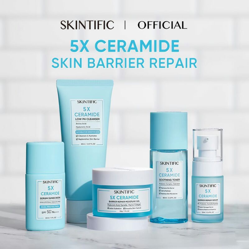 Jual SKINTIFIC REPAIR BARRIER SET 5pcs with sunscreen Paket Skincare