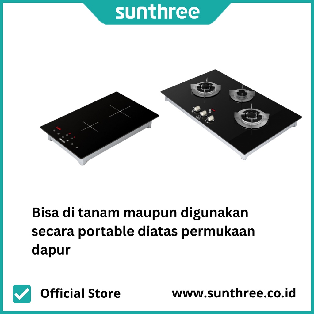 Jual BUNDLE Sunthree Gas Hob GH-3S + Sunthree Induction Hob IH-2C ...