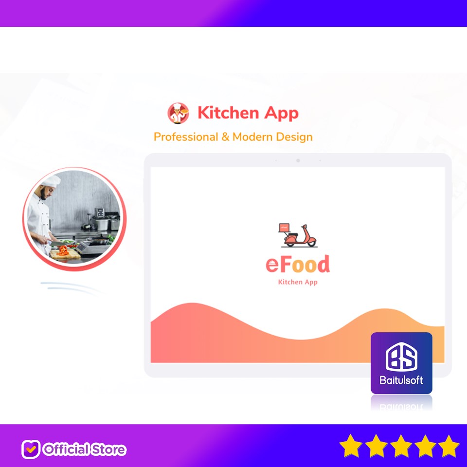 Jual SOURCE CODE APLIKASI EFOOD KITCHEN/CHEF APP Shopee Indonesia