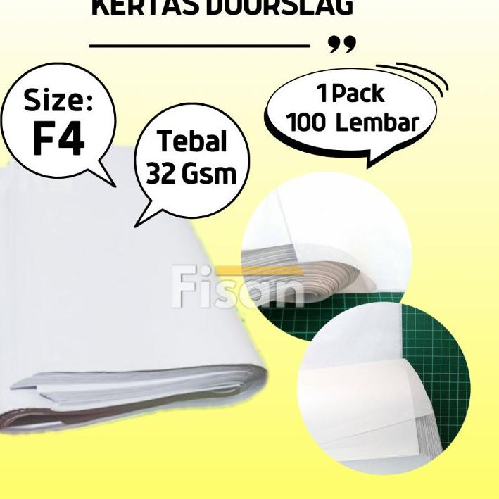 Jual Dnl860 100lembar Kertas Doorslag F4 Folio Doorslag Paper Kertas