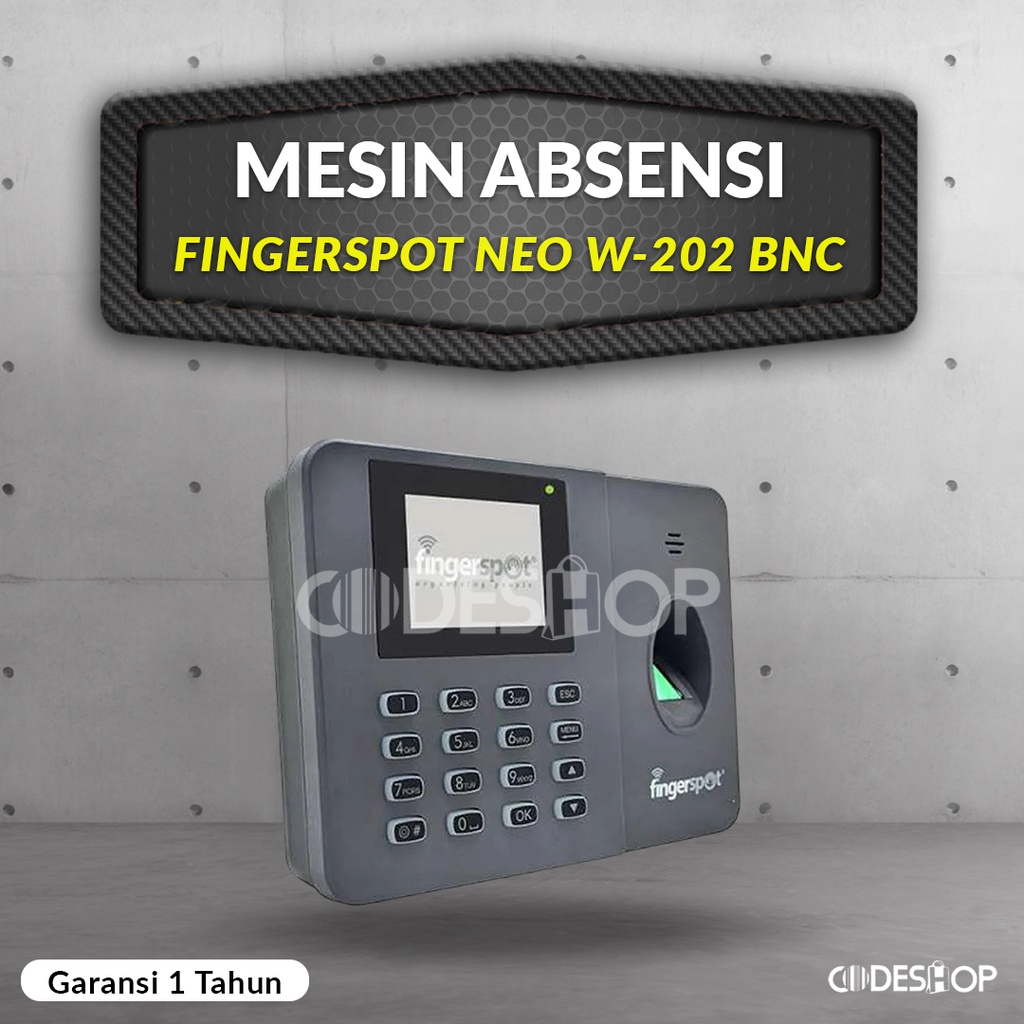 Jual Mesin Absensi Fingerspot Revo W 202 Bnc Sidik Jari Usb Wifi