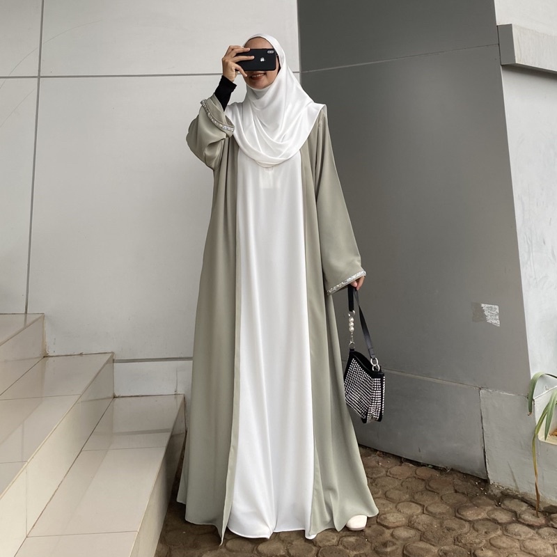 Abaya abu abu shop