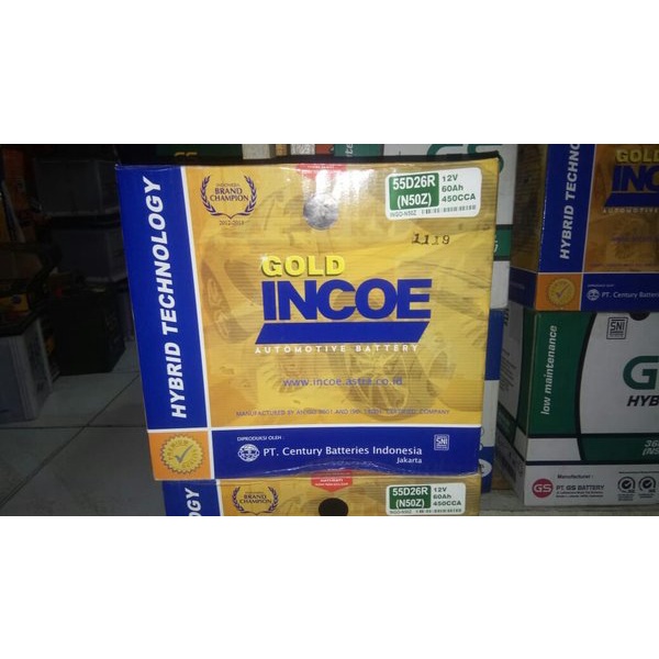 Jual Aki Accu Basah Incoe Gold N50Z 60 AH Truk Tronton Engkel Colt
