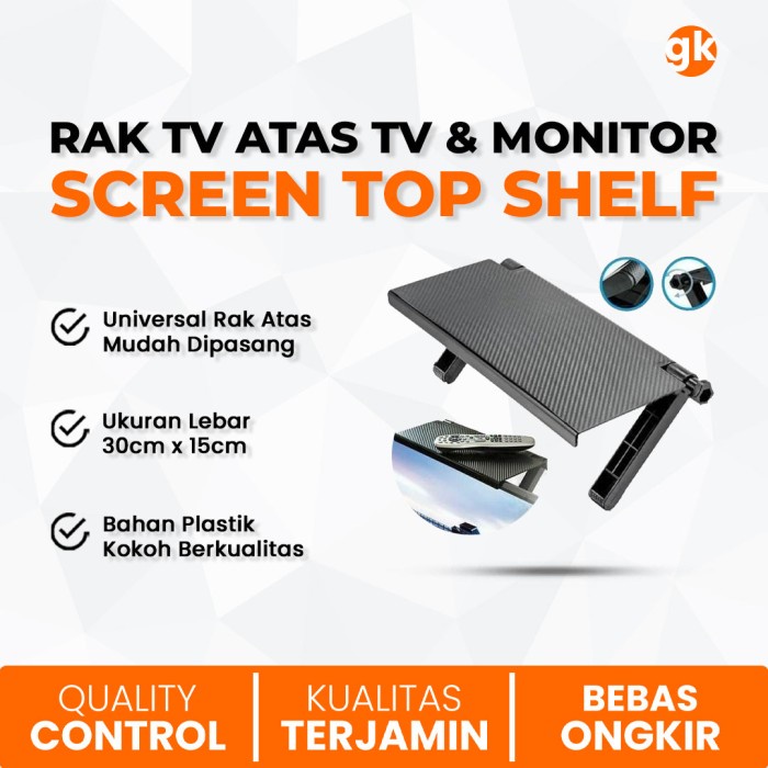 Jual Dudukan Tatakan Rak Atas Tv Monitor Stand Mount Screen Top Shelf Lipat Shopee Indonesia