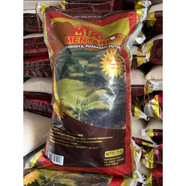 Jual BERAS MENTARI 25KG ASLI PABRIK 100 / MTR 25 KG / BERAS 1 SAK 25 KG CAP MENTARI / GROSIR
