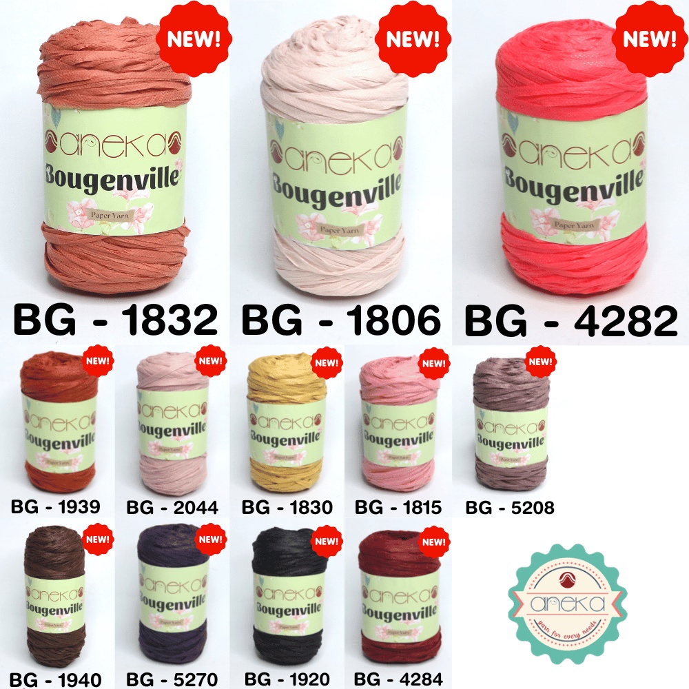 Jual RK KATALOG - Benang Rajut Bougenville / Rattan / Paper Yarn 2 ...