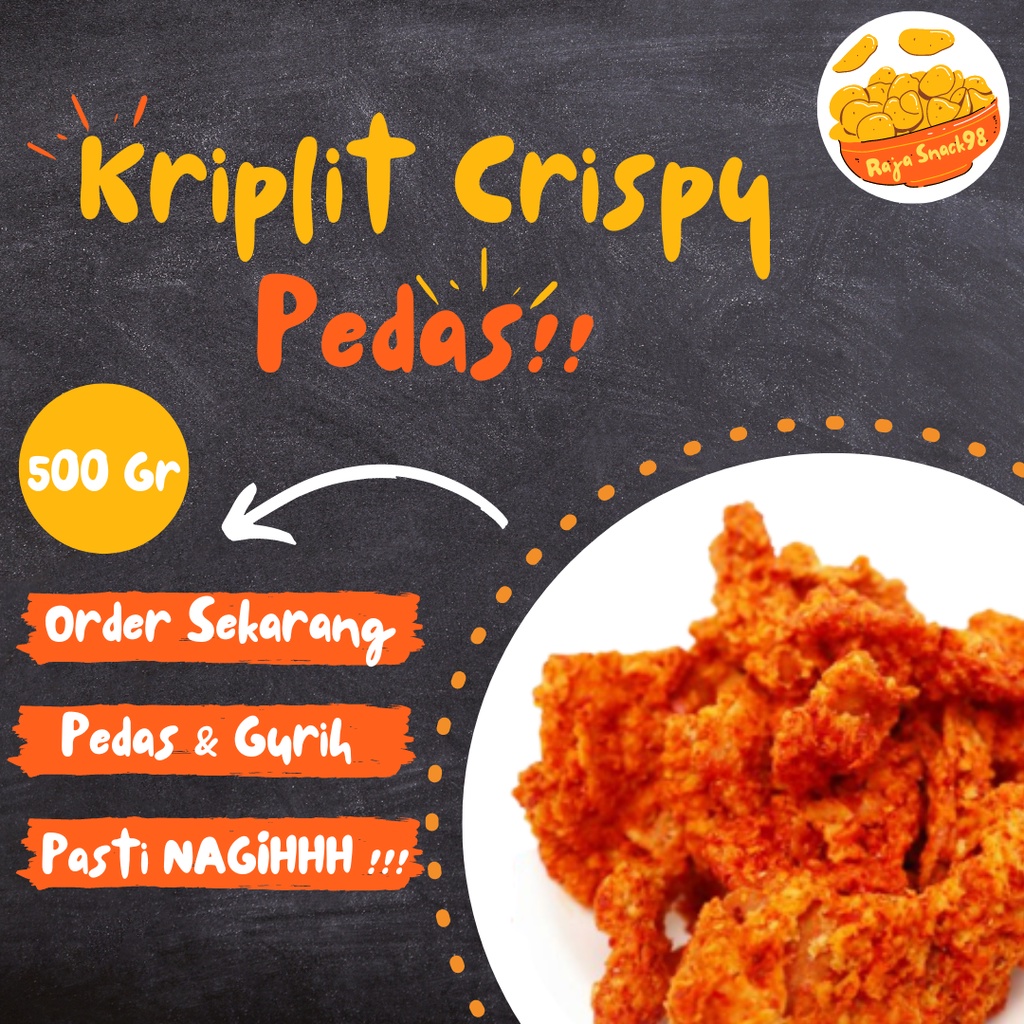 Jual Kerupuk Kulit Ayam Pedas Daun Jeruk Kripik Kulit Crispy Keripik