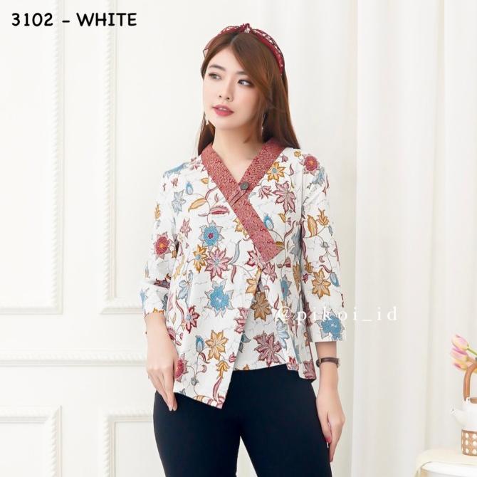 Jual TERBARU Batik wanita / baju boho / atasan batik kantor / seragam