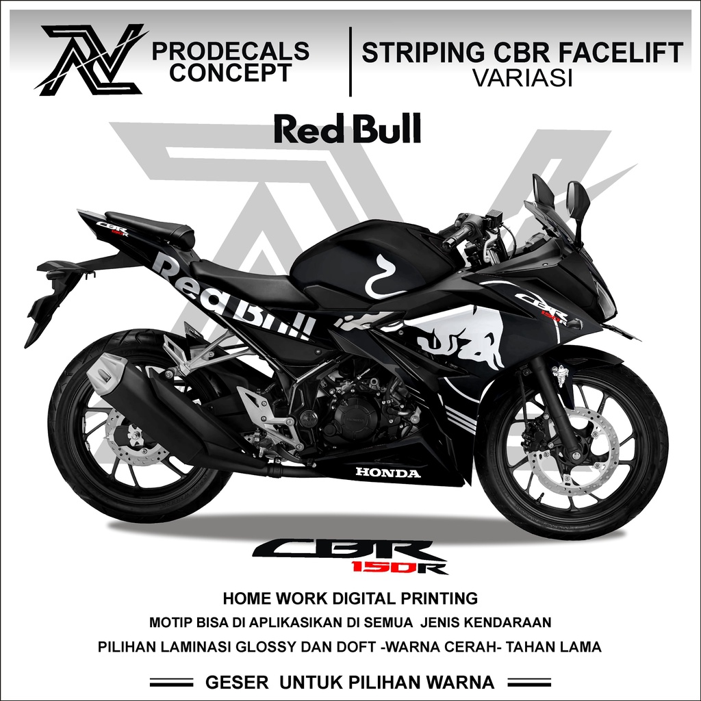 Jual Decal Striping Cbr R Facelift Redbull Shopee Indonesia