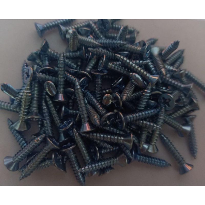 Jual tapping screw FH 6 x 3/4 kepala rata 100pcs | Shopee Indonesia