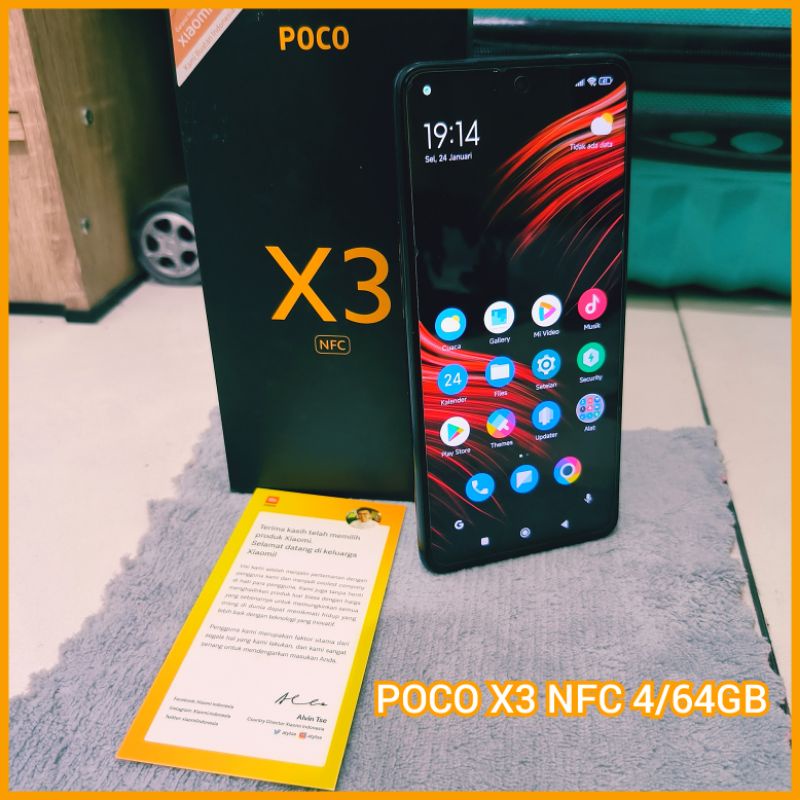 (Terjual) POCO X3 NFC 6/64GB FULLSET Shadow Grey Mulus 99%