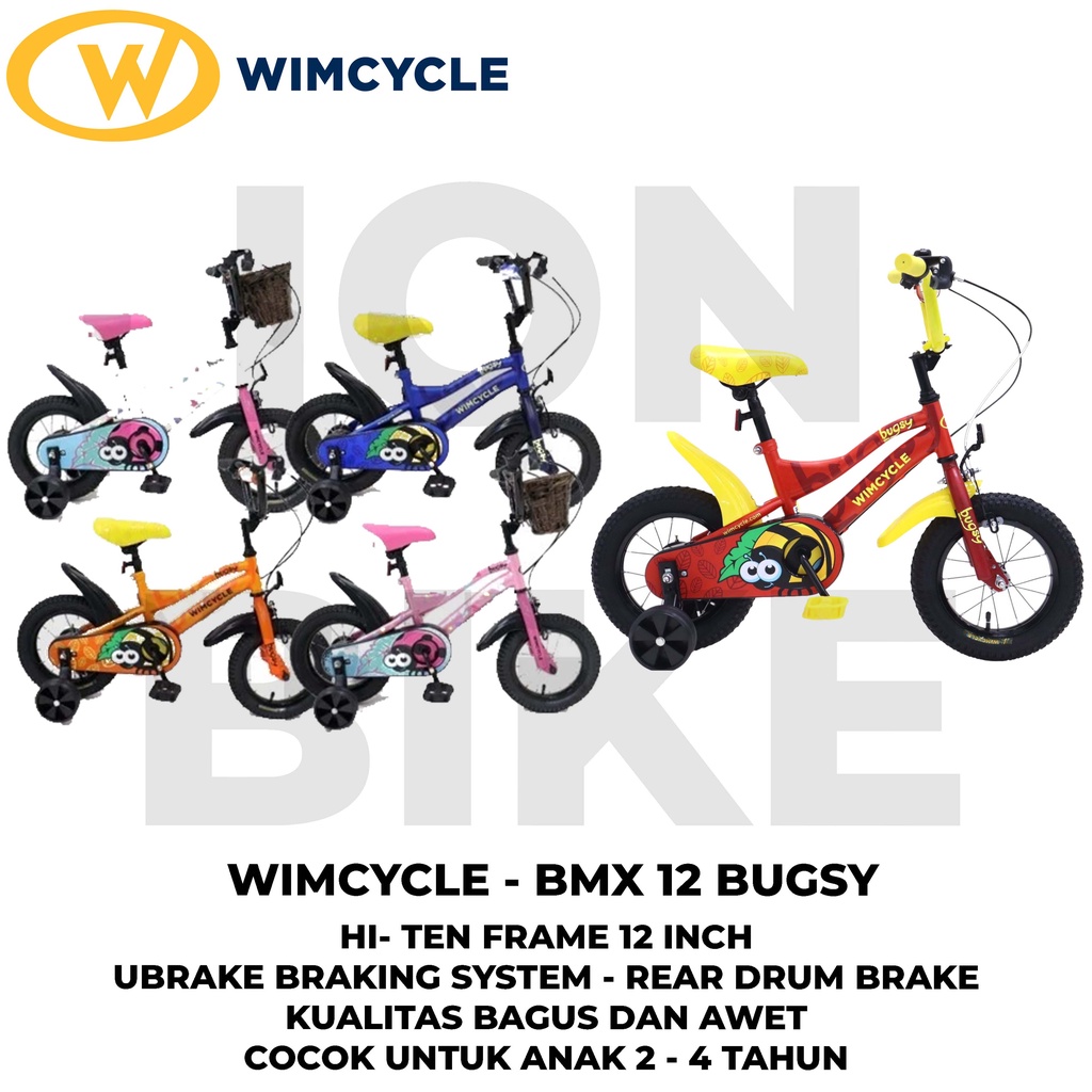 Jual Sepeda BMX 12 Wimcycle Bugsy Terbaru Anak Kids Bike Wim Cycle ...
