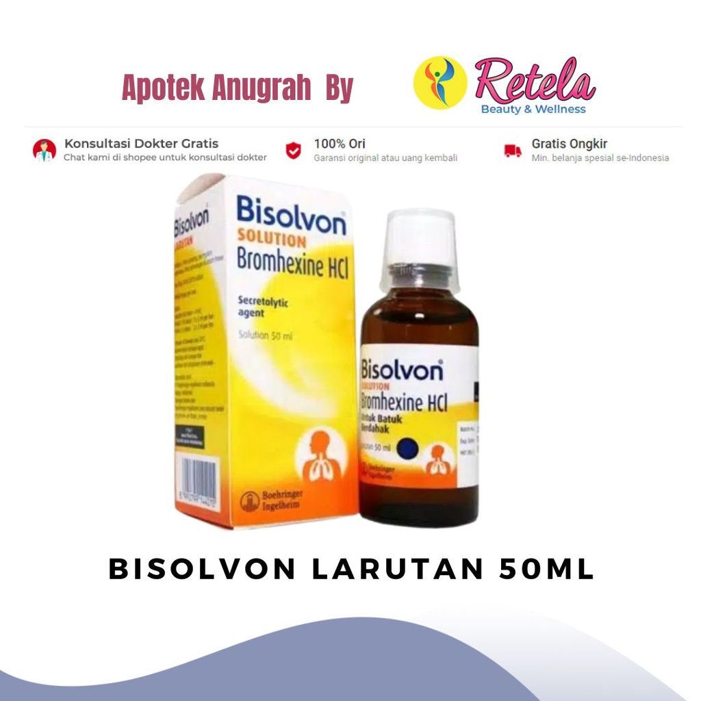 Jual BISOLVON SOLUTION 50ML | Shopee Indonesia