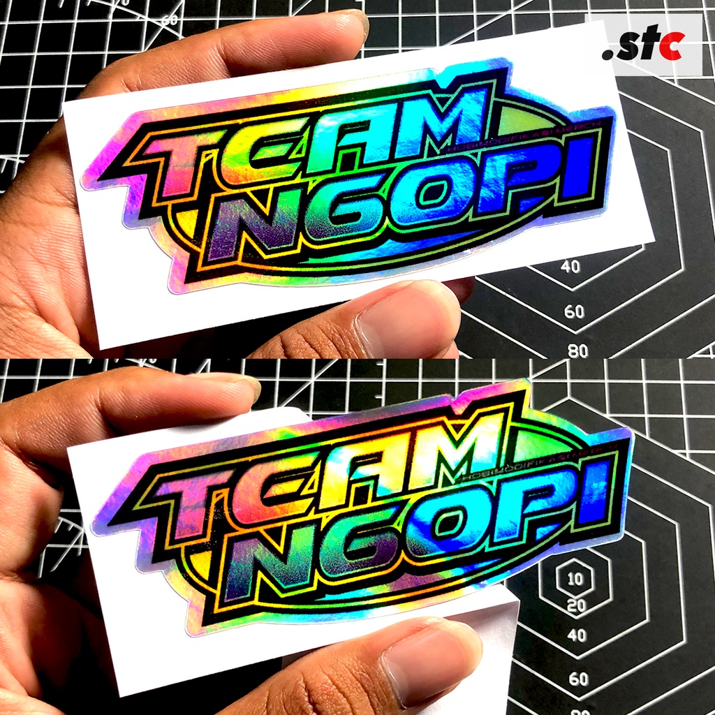 Jual (isi 05) Sticker Team Ngopi Racing Aksesoris Cutting Hologram ...