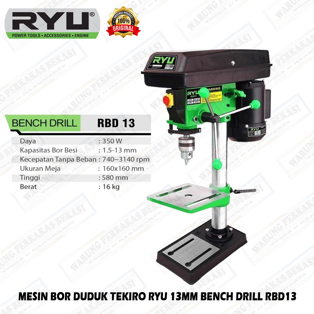 Jual Tekiro Ryu Mm Mesin Bor Listrik Duduk Bench Drill Mm Rbd