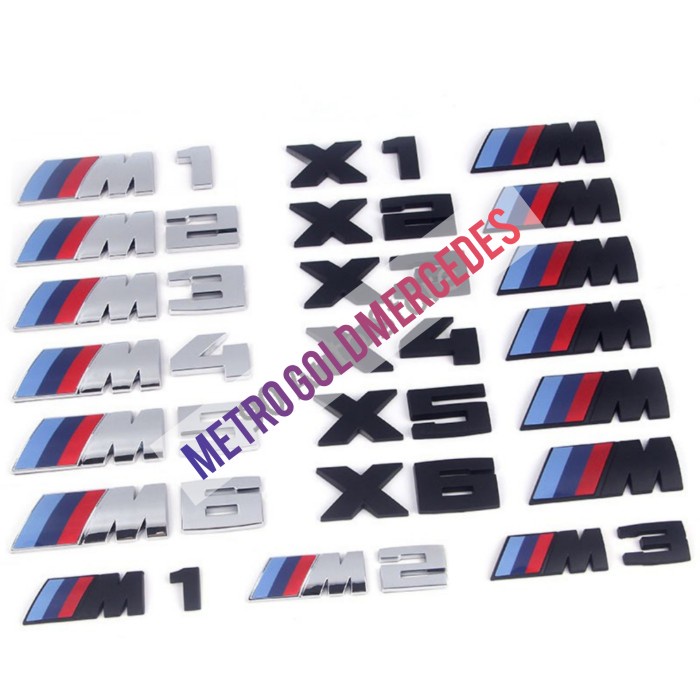 Jual Emblem BMW MPower M3 M4 M5 Stainless Steel Black and Chrome Grade ...