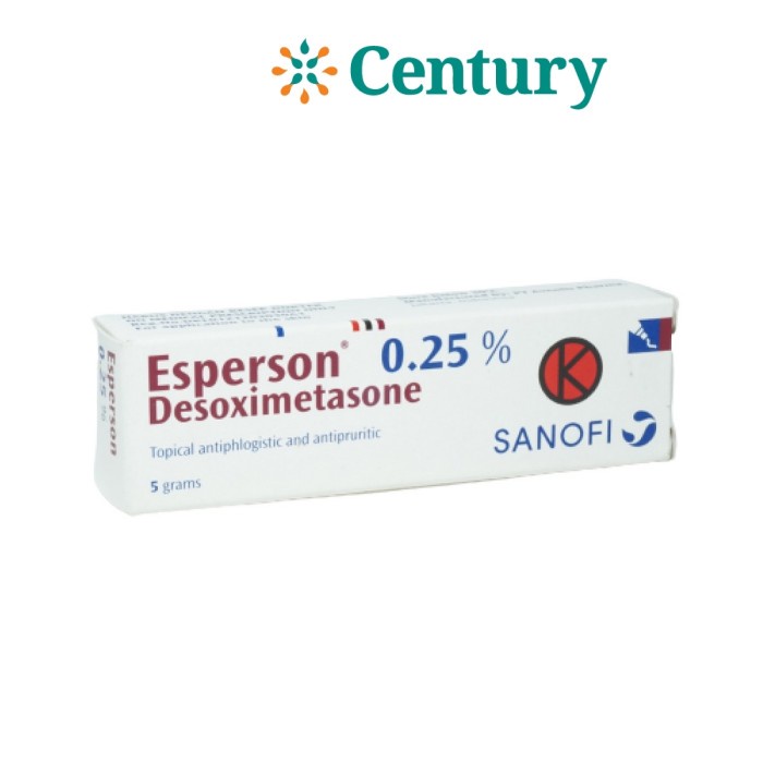 Jual ESPERSON 0.25% CREAM 5GR / DERMATITIS / OBAT KULIT / EKSIM ...