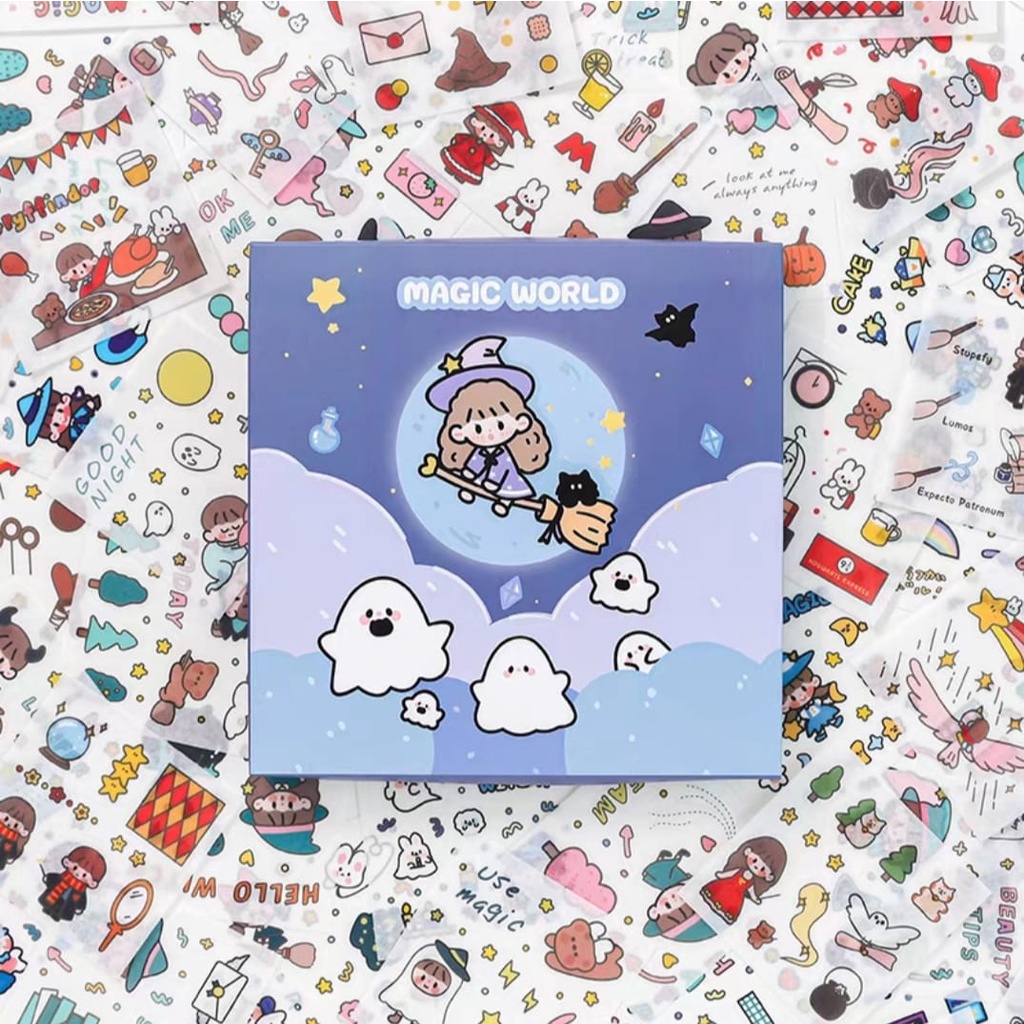 Jual 100 lembar stiker PVC / sticker kartun korea waterproof anti air ...