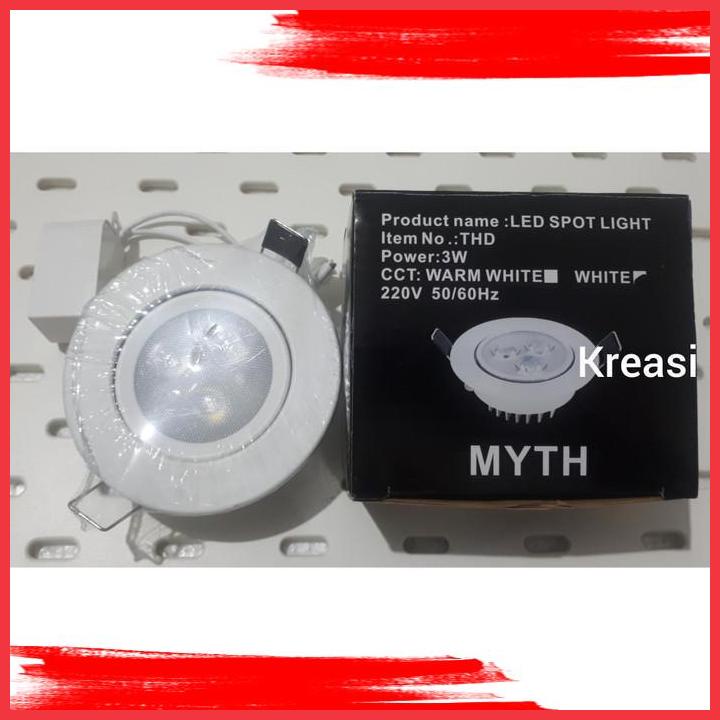 Jual (KRE) LAMPU LED SPOTLIGHT MYTH THD 3W / 3 WATT - PUTIH / KUNING ...