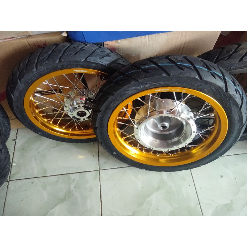 Jual velg jari jari Yamaha x ride 115/125 cc tapak lebar 250/215x14 ...