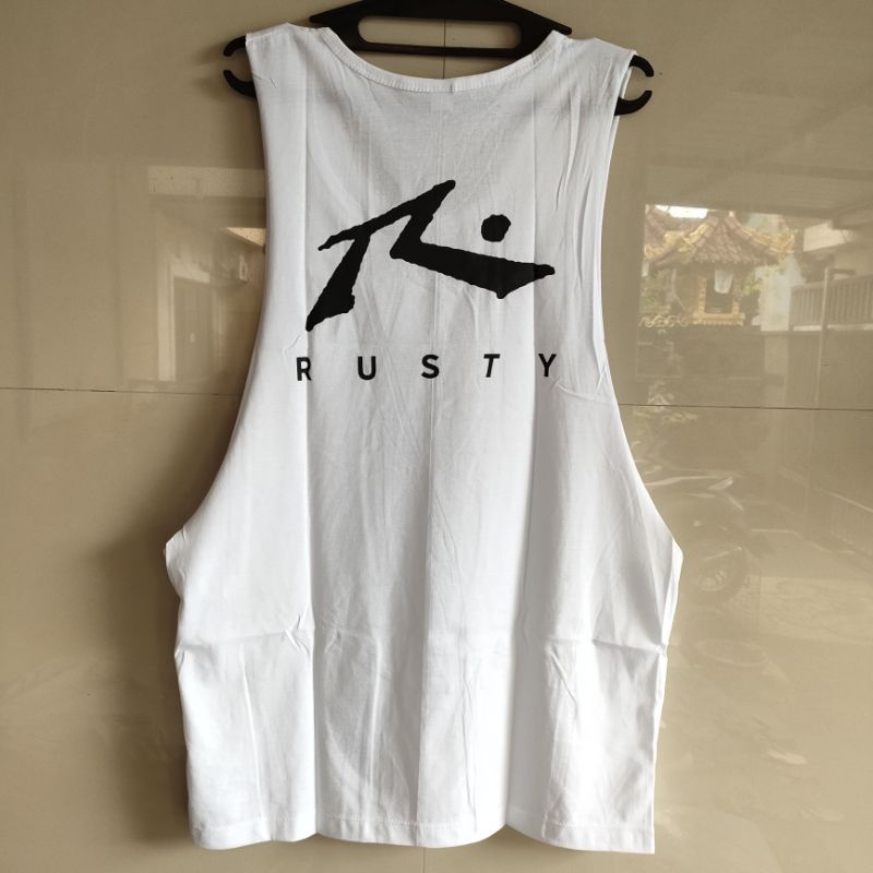 Jual SINGLET PRIA LOW CUT/GYM RUSTY | Shopee Indonesia