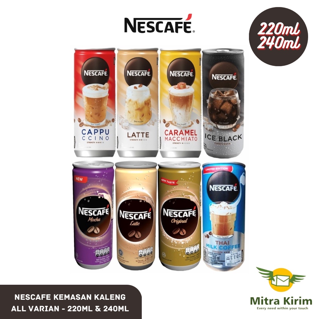 Jual Nescafe Kopi Kaleng 220 ML All Varian Per Karton Kargo | Shopee ...