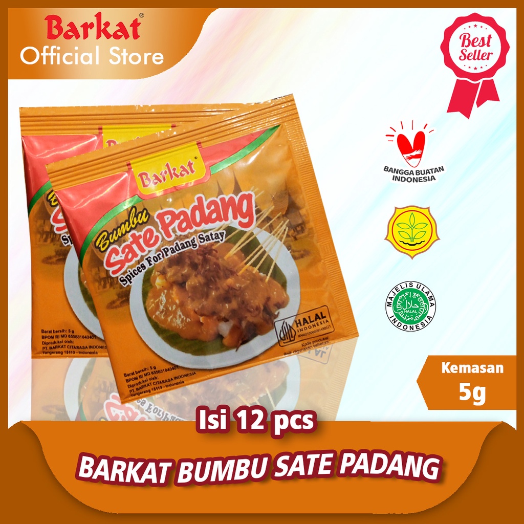 Jual Barkat Sate Padang Bubuk 5 Gram Isi 12 Pcs 100 Rempah Asli Sejak